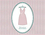 Front View Thumbnail - Ice Pink & Pantone Turquoise Will You Be My Bridesmaid Card - Dress