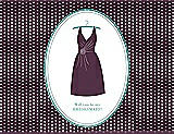 Front View Thumbnail - Italian Plum & Pantone Turquoise Will You Be My Bridesmaid Card - Dress