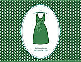 Front View Thumbnail - Ivy & Pantone Turquoise Will You Be My Bridesmaid Card - Dress