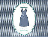 Front View Thumbnail - Larkspur Blue & Pantone Turquoise Will You Be My Bridesmaid Card - Dress