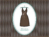Front View Thumbnail - Latte & Pantone Turquoise Will You Be My Bridesmaid Card - Dress