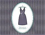 Front View Thumbnail - Lavender & Pantone Turquoise Will You Be My Bridesmaid Card - Dress