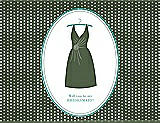 Front View Thumbnail - Moss & Pantone Turquoise Will You Be My Bridesmaid Card - Dress
