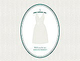 Front View Thumbnail - Marshmallow & Pantone Turquoise Will You Be My Bridesmaid Card - Dress
