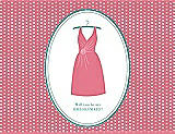 Front View Thumbnail - Nectar & Pantone Turquoise Will You Be My Bridesmaid Card - Dress