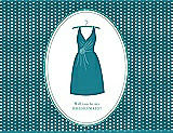 Front View Thumbnail - Niagara & Pantone Turquoise Will You Be My Bridesmaid Card - Dress