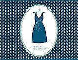 Front View Thumbnail - Ocean Blue & Pantone Turquoise Will You Be My Bridesmaid Card - Dress