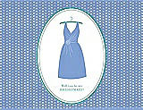 Front View Thumbnail - Periwinkle - PANTONE Serenity & Pantone Turquoise Will You Be My Bridesmaid Card - Dress