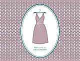 Front View Thumbnail - Quartz & Pantone Turquoise Will You Be My Bridesmaid Card - Dress