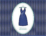 Front View Thumbnail - Sailor & Pantone Turquoise Will You Be My Bridesmaid Card - Dress
