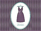 Front View Thumbnail - Smashing & Pantone Turquoise Will You Be My Bridesmaid Card - Dress