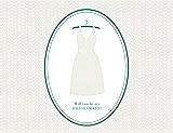 Front View Thumbnail - Snow White & Pantone Turquoise Will You Be My Bridesmaid Card - Dress