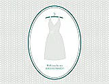 Front View Thumbnail - Starlight & Pantone Turquoise Will You Be My Bridesmaid Card - Dress