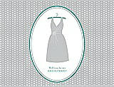 Front View Thumbnail - Sterling & Pantone Turquoise Will You Be My Bridesmaid Card - Dress