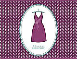 Front View Thumbnail - Sugar Plum & Pantone Turquoise Will You Be My Bridesmaid Card - Dress