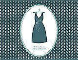 Front View Thumbnail - Teal & Pantone Turquoise Will You Be My Bridesmaid Card - Dress