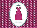 Front View Thumbnail - Tutti Frutti & Pantone Turquoise Will You Be My Bridesmaid Card - Dress