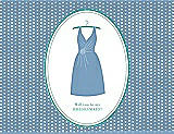 Front View Thumbnail - Windsor Blue & Pantone Turquoise Will You Be My Bridesmaid Card - Dress
