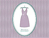 Front View Thumbnail - Wood Violet & Pantone Turquoise Will You Be My Bridesmaid Card - Dress