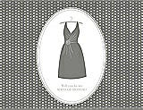 Front View Thumbnail - Charcoal Gray & Oyster Will You Be My Maid of Honor Card - Dress