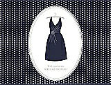 Front View Thumbnail - Navy Blue & Oyster Will You Be My Maid of Honor Card - Dress