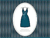 Front View Thumbnail - Peacock Teal & Oyster Will You Be My Maid of Honor Card - Dress