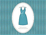 Front View Thumbnail - Aquamarine & Oyster Will You Be My Maid of Honor Card - Dress
