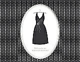 Front View Thumbnail - Black & Oyster Will You Be My Maid of Honor Card - Dress