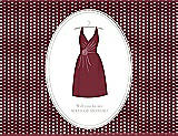 Front View Thumbnail - Burgundy & Oyster Will You Be My Maid of Honor Card - Dress