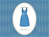 Front View Thumbnail - Cornflower & Oyster Will You Be My Maid of Honor Card - Dress