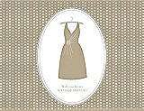 Front View Thumbnail - Champagne & Oyster Will You Be My Maid of Honor Card - Dress