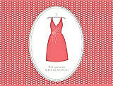 Front View Thumbnail - Coral & Oyster Will You Be My Maid of Honor Card - Dress
