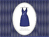 Front View Thumbnail - Electric Blue & Oyster Will You Be My Maid of Honor Card - Dress