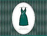Front View Thumbnail - Emerald & Oyster Will You Be My Maid of Honor Card - Dress