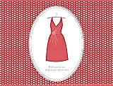 Front View Thumbnail - Perfect Coral & Oyster Will You Be My Maid of Honor Card - Dress