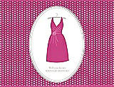 Front View Thumbnail - Fuchsia & Oyster Will You Be My Maid of Honor Card - Dress