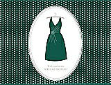 Front View Thumbnail - Hunter Green & Oyster Will You Be My Maid of Honor Card - Dress