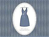 Front View Thumbnail - Larkspur Blue & Oyster Will You Be My Maid of Honor Card - Dress