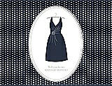 Front View Thumbnail - Midnight Navy & Oyster Will You Be My Maid of Honor Card - Dress