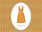 Front View Thumbnail - Orange Crush & Oyster Will You Be My Maid of Honor Card - Dress