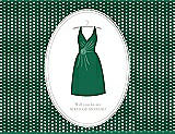 Front View Thumbnail - Pine Green & Oyster Will You Be My Maid of Honor Card - Dress