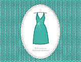 Front View Thumbnail - Pantone Turquoise & Oyster Will You Be My Maid of Honor Card - Dress