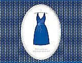 Front View Thumbnail - Royal Blue & Oyster Will You Be My Maid of Honor Card - Dress