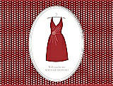Front View Thumbnail - Ribbon Red & Oyster Will You Be My Maid of Honor Card - Dress