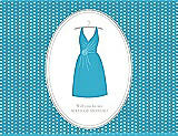 Front View Thumbnail - Turquoise & Oyster Will You Be My Maid of Honor Card - Dress