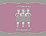 Front View Thumbnail - Cathedral & Rosebud Will You Be My Bridesmaid Card - Girls