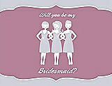 Front View Thumbnail - Dove & Rosebud Will You Be My Bridesmaid Card - Girls