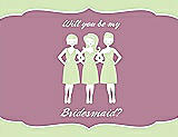 Front View Thumbnail - Honey Dew & Rosebud Will You Be My Bridesmaid Card - Girls