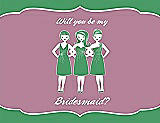 Front View Thumbnail - Juniper & Rosebud Will You Be My Bridesmaid Card - Girls