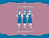 Front View Thumbnail - Lotus & Rosebud Will You Be My Bridesmaid Card - Girls